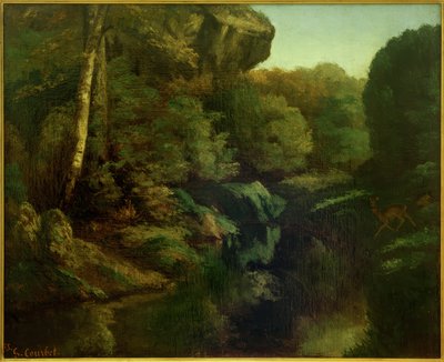 Vista del bosque de Fontainebleau de Gustave Courbet